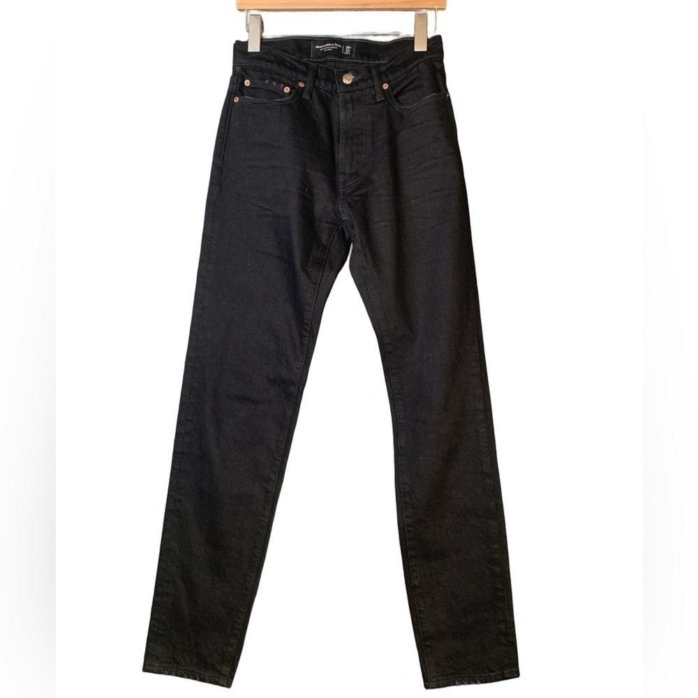 Abercrombie & Fitch Women’s Black Denim Jeans High Rise Slim W 28 L 31/32 90’s